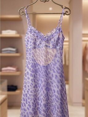 Frederick's of Hollywood Lavender Animal-Print Sheer Slip Dress
Pre-loved item
